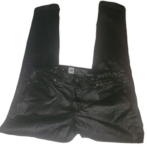 Mossimo Black Skinny Stretchy Jeans with a Shiny Look 8